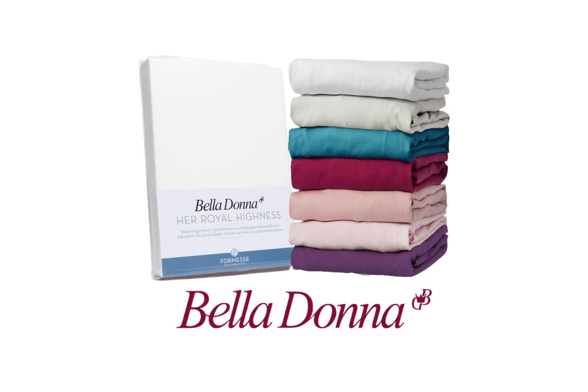 Spannbettlaken Bella Donna 120x190, 120x200, 120x210, 120x220 cm, 130x190cm, 130x200, 130x210, 130x220 cm Formesse Jersey Spannbetttuch Wasserbett Boxspringbett hohe Matratzen Übergröße Überlänge