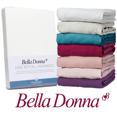 Spannbettlaken Bella Donna 120x190, 120x200, 120x210, 120x220 cm, 130x190cm, 130x200, 130x210, 130x220 cm Formesse Jersey Spannbetttuch Wasserbett Boxspringbett hohe Matratzen Übergröße Überlänge