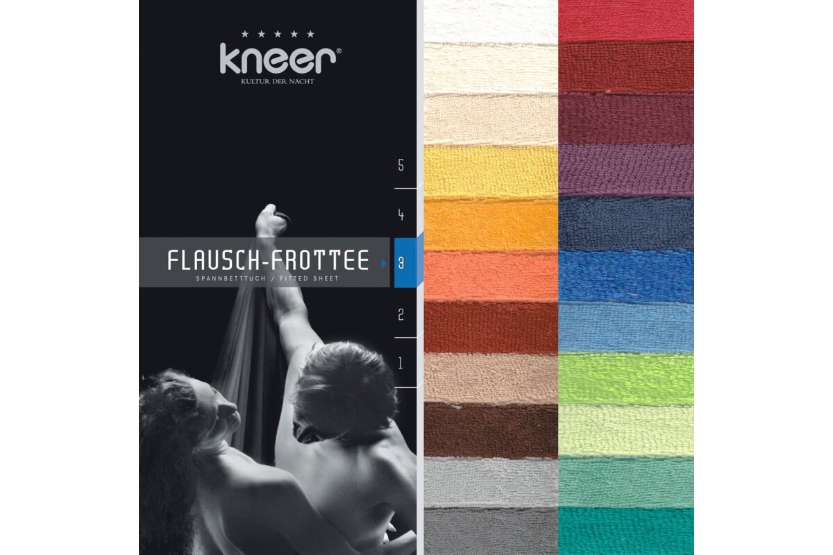Kneer Q10 FLAUSCH FROTTEE Spannbettlaken Überlänge 210-220 cm