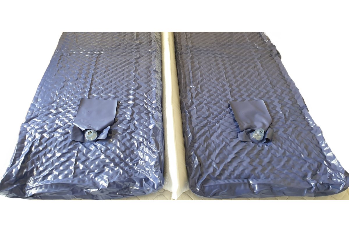 Dual Wassermatratzen mit Schaum-Beruhigung Comfort Wasserkerne für Softside Wasserbett 180x220 cm zwei Wasserkerne