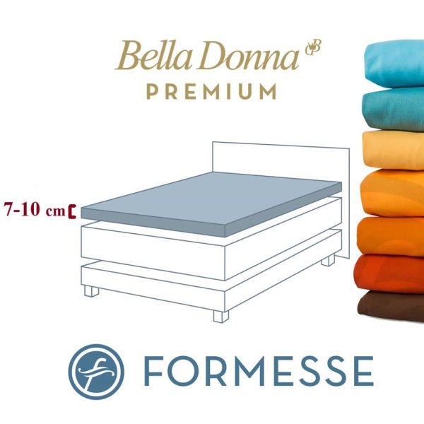 Spannbettlaken f. Topper Bella Donna Premium La Piccola 220x220 220x240 240x240 Spannbetttuch Übergröße Atelier -Service 