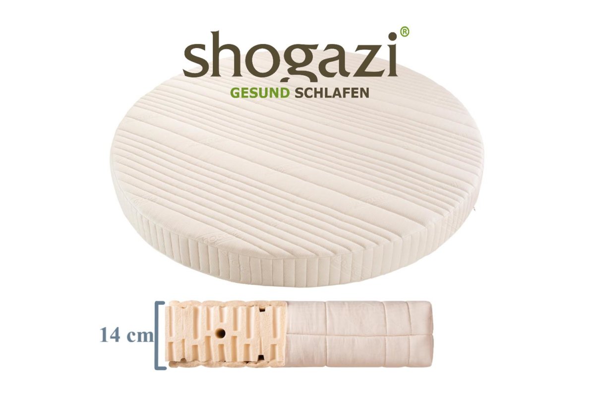 runde matratze 14 cm Naturlatex Shogazi Ergo Basic