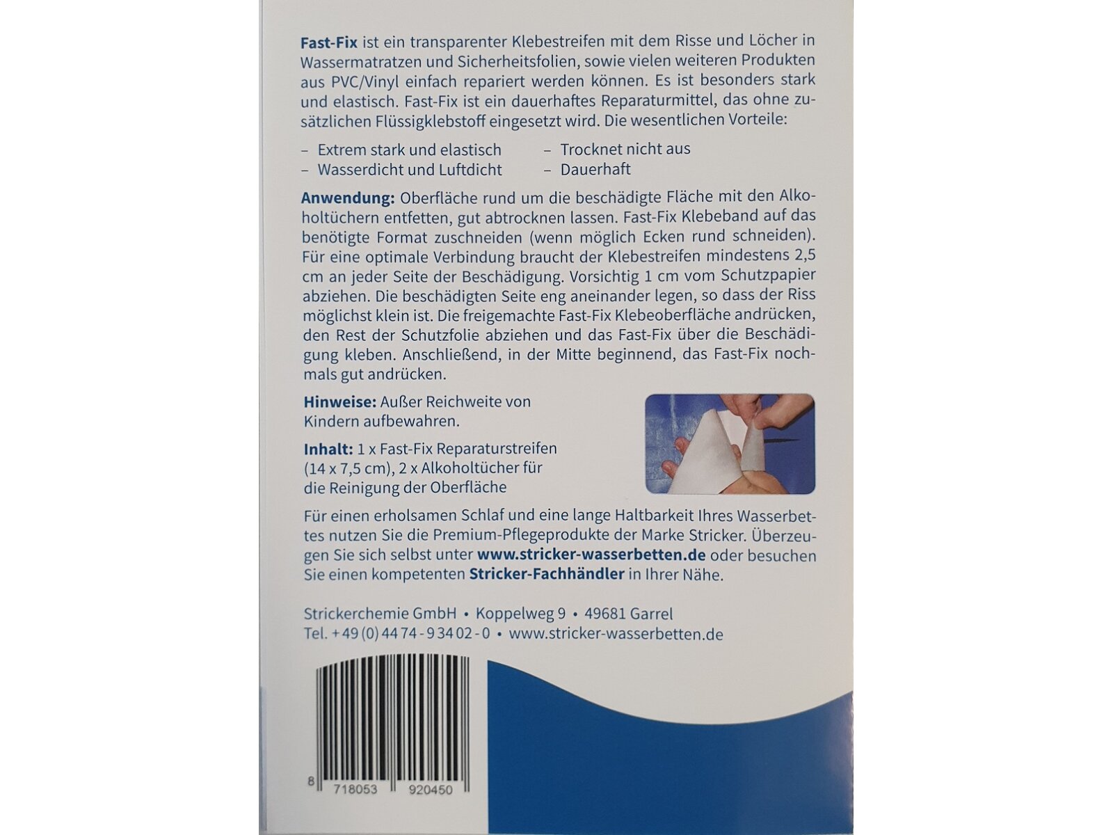 wasserbett reparaturset tear aid typ b flickset vinyl pvc klebefolie~3